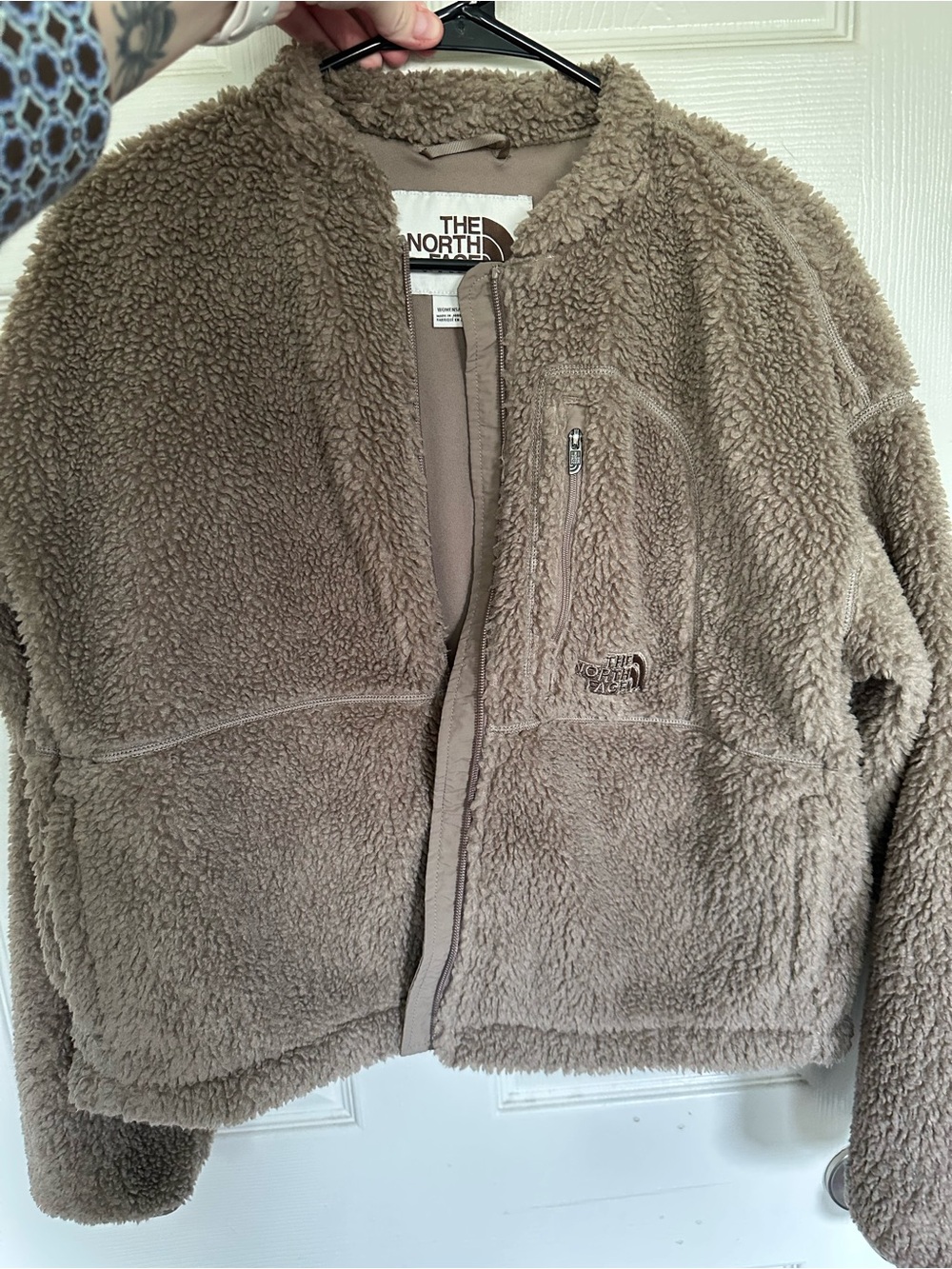 GUC Medium brown north face sherpa fleece jacket